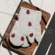 Colourful half-linen oven mitt "Ladybug"